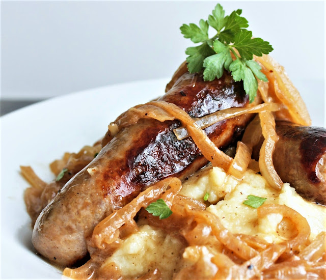 Sausage and Mash with Beer & Onion Gravy Daily Healthy Meals