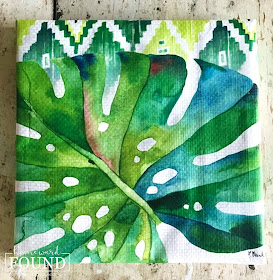 art, art class, boho style, color, crafting, DIY, diy decorating, dollar store crafts, gift wrapping, paper crafts, re-purposing, summer, tiki style, tropical style, up-cycling, wall art, tropical leaf wall art
