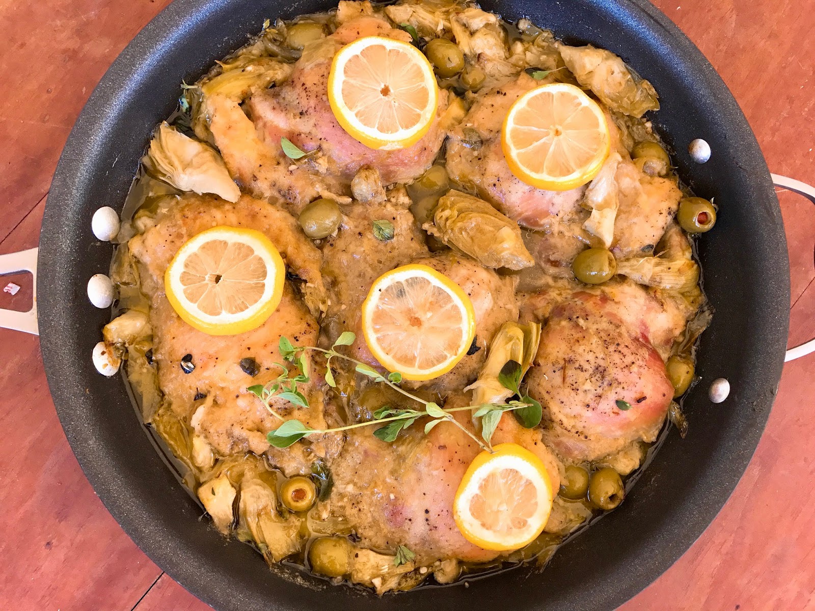 Robin Miller Cooks Braised Chicken Thighs with Artichokes and Olives