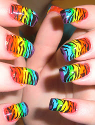 zebra rainbow nails designs favorite