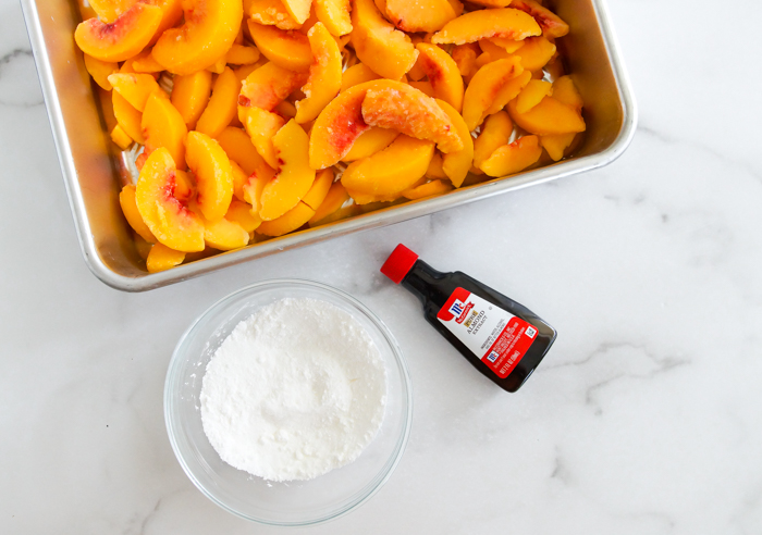 How to Almond Peach Dump Cake from scratch!