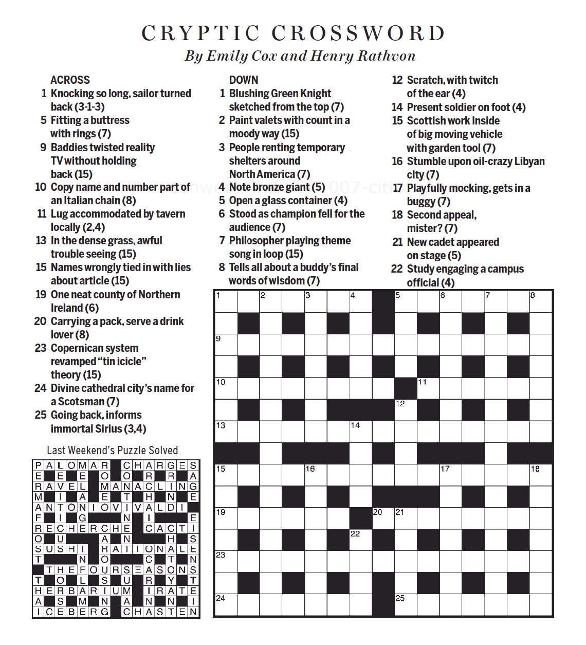 National Post Cryptic Crossword Forum Saturday June 12 2021 Quindecemvirous Solve