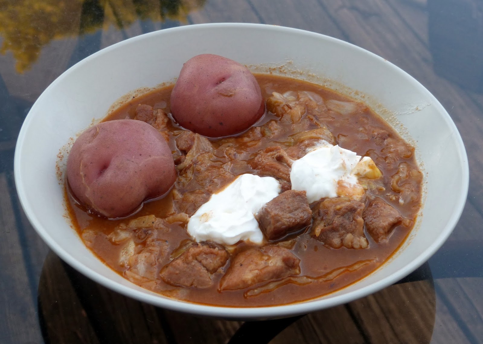 No Free Lunch Pork and Cabbage Goulash