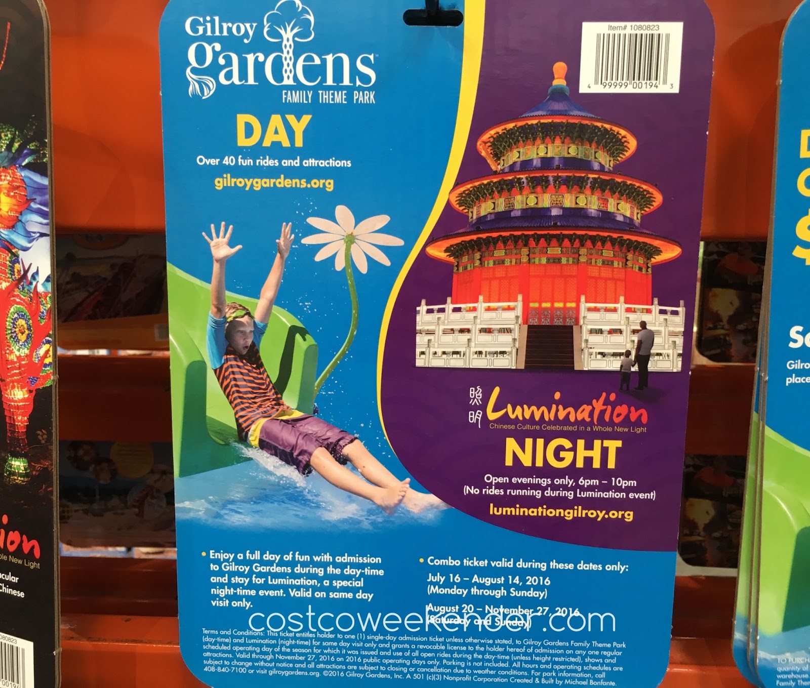 Gilroy Gardens Lumination Day And Night Combo Ticket 2016