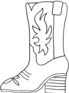Cowboy Boot Coloring Page