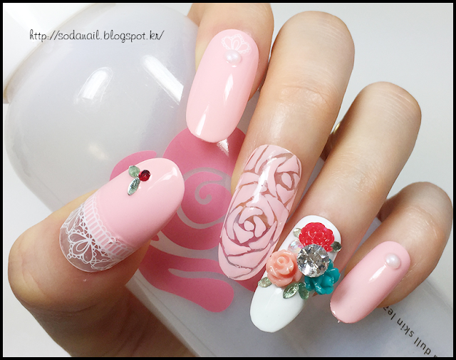 flower nail art design