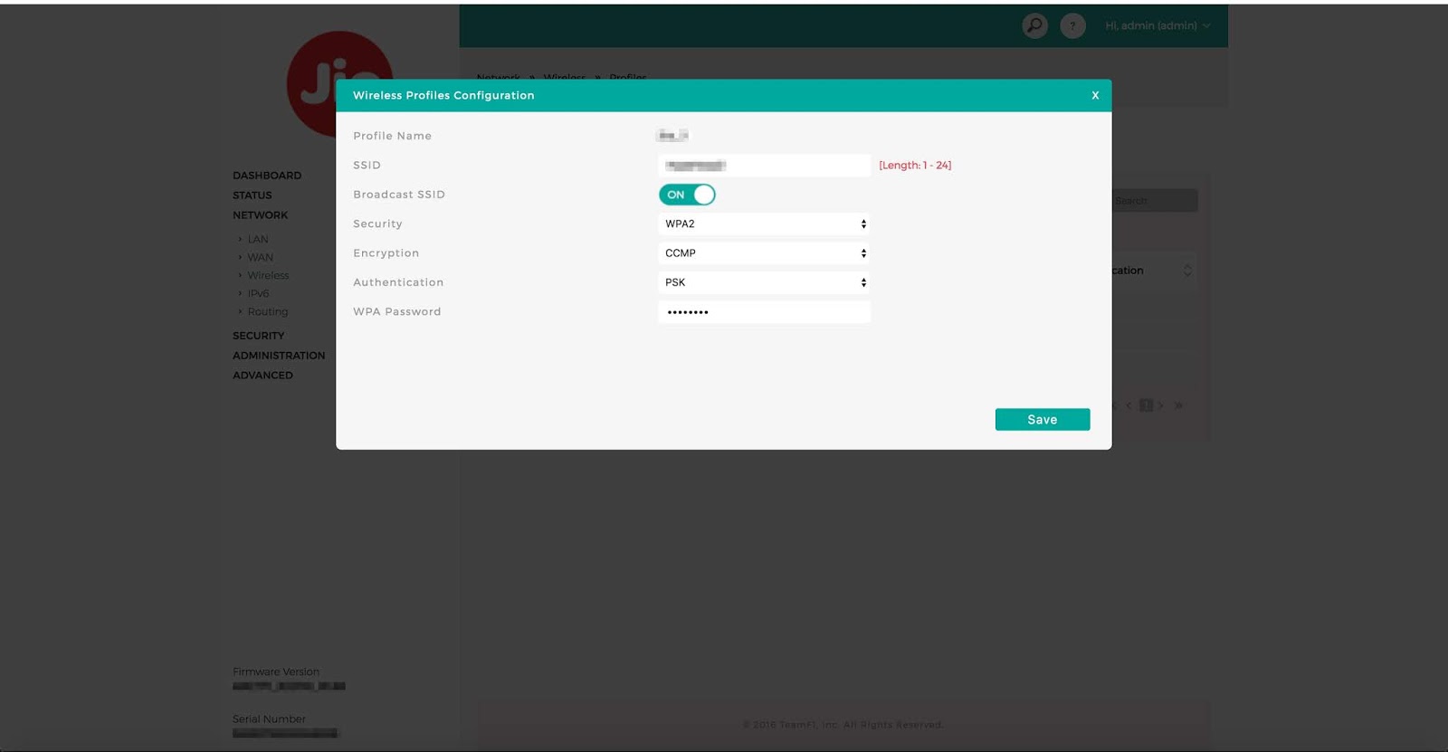 How to change Wifi SSID and Password of Jio GigaFiber ONT (Router)