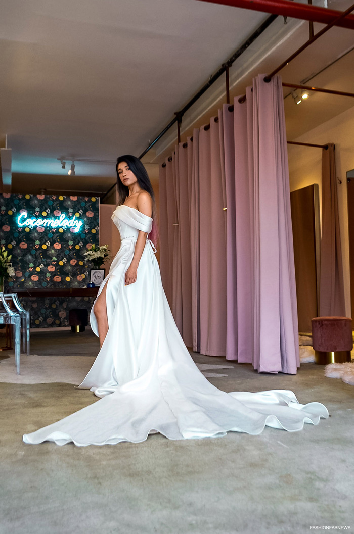 A-Line Pearl Yarn And Acetate Satin Wedding Dress