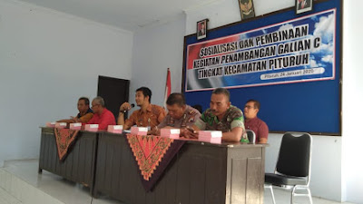 Tambah Wawasan Penambang, Pemerintah Kecamatan Pituruh Adakan Sosialiasi Galian C