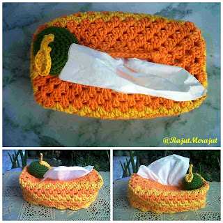 Crochet Tissue Cover Box, kotak tissue rajut