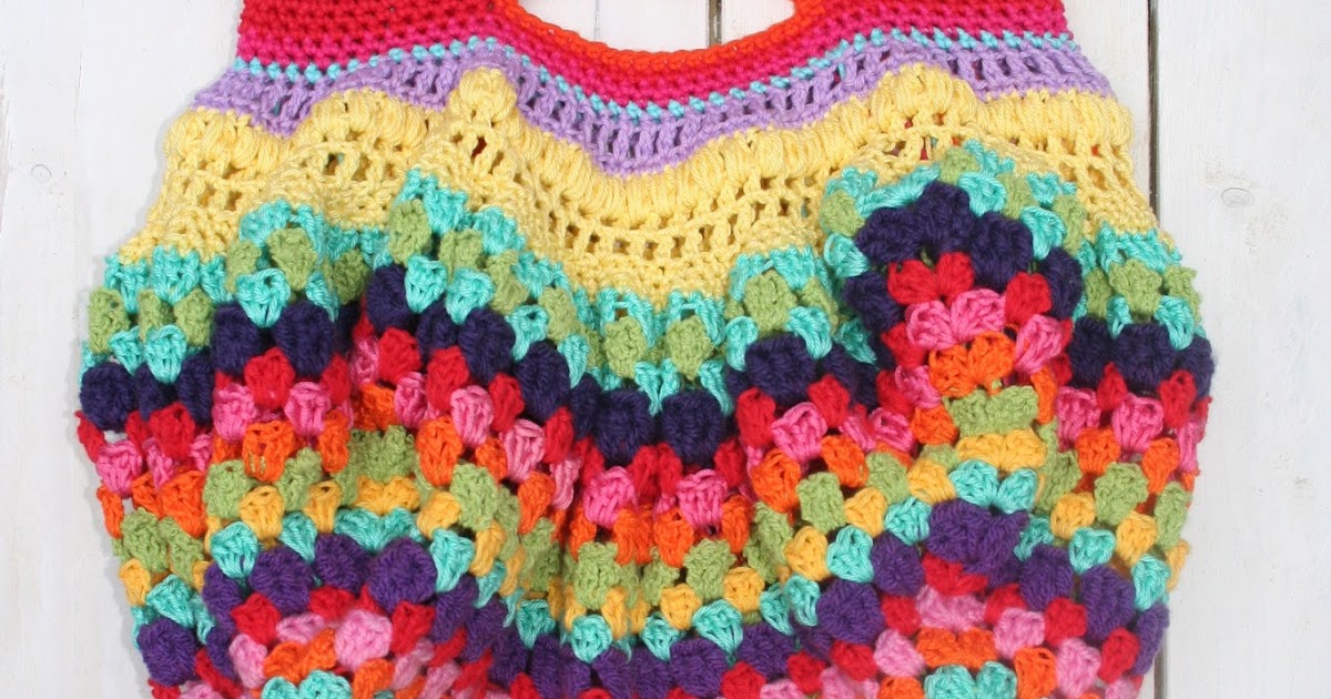 Studio Bees & Appletrees: gehaakte granny tas - crochet granny bag