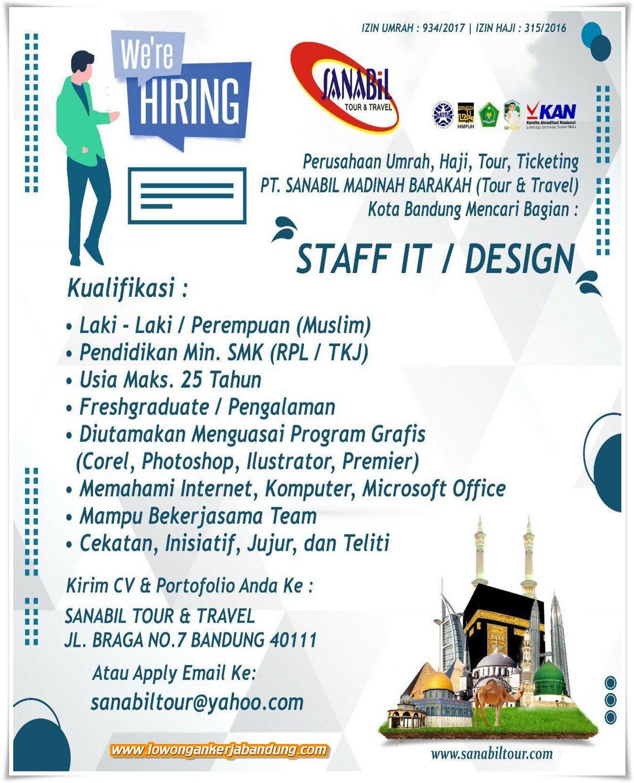 loker tour and travel bandung