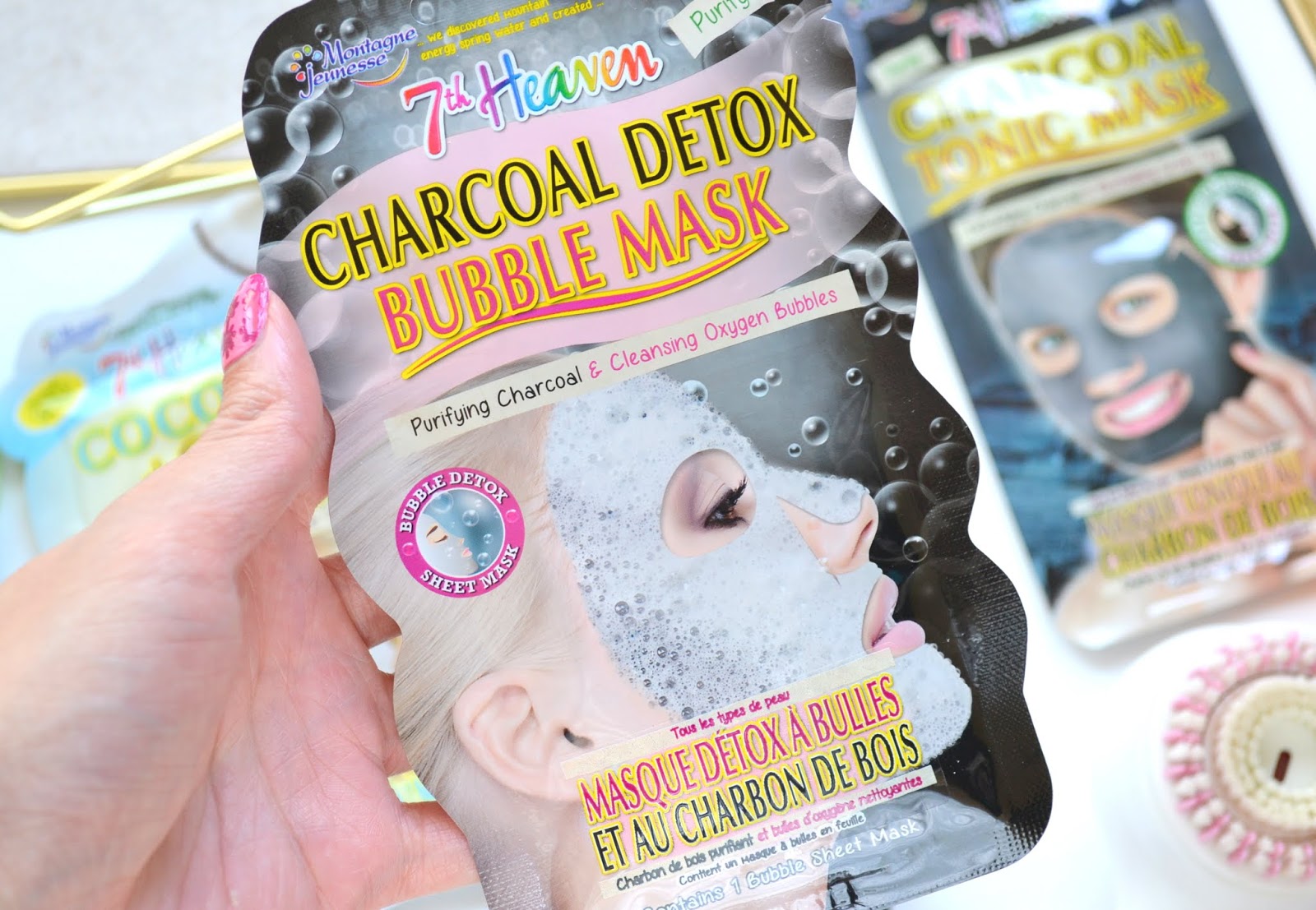 SHEET MASK 7th Heaven Detox with a Bubble, Charcoal Tonic and Peel
