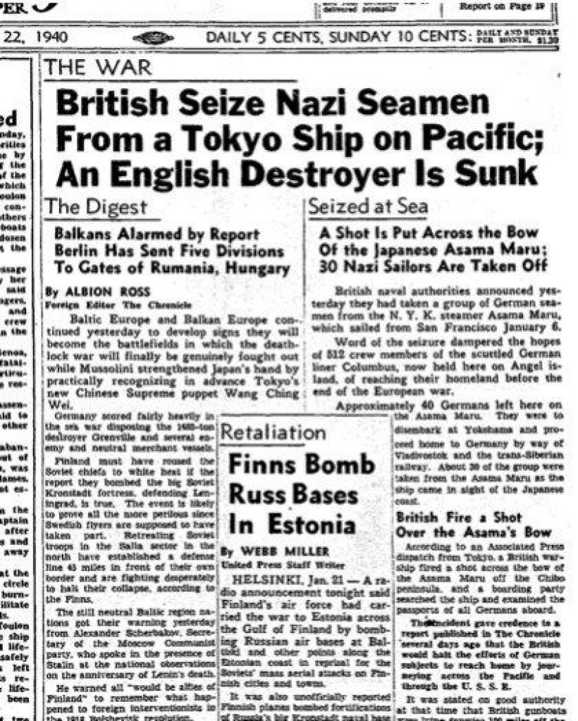 World War Two Daily January 22, 1940 Dissension Within British Government