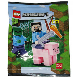 Minecraft Steve, Zombie and Pig Bag Set