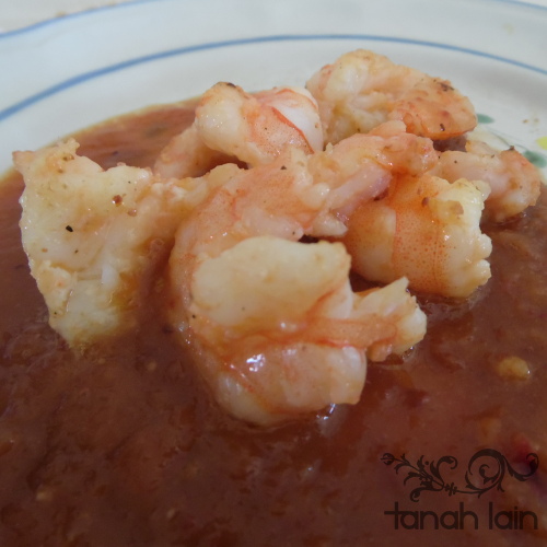 camarones en salsa de tamarindo