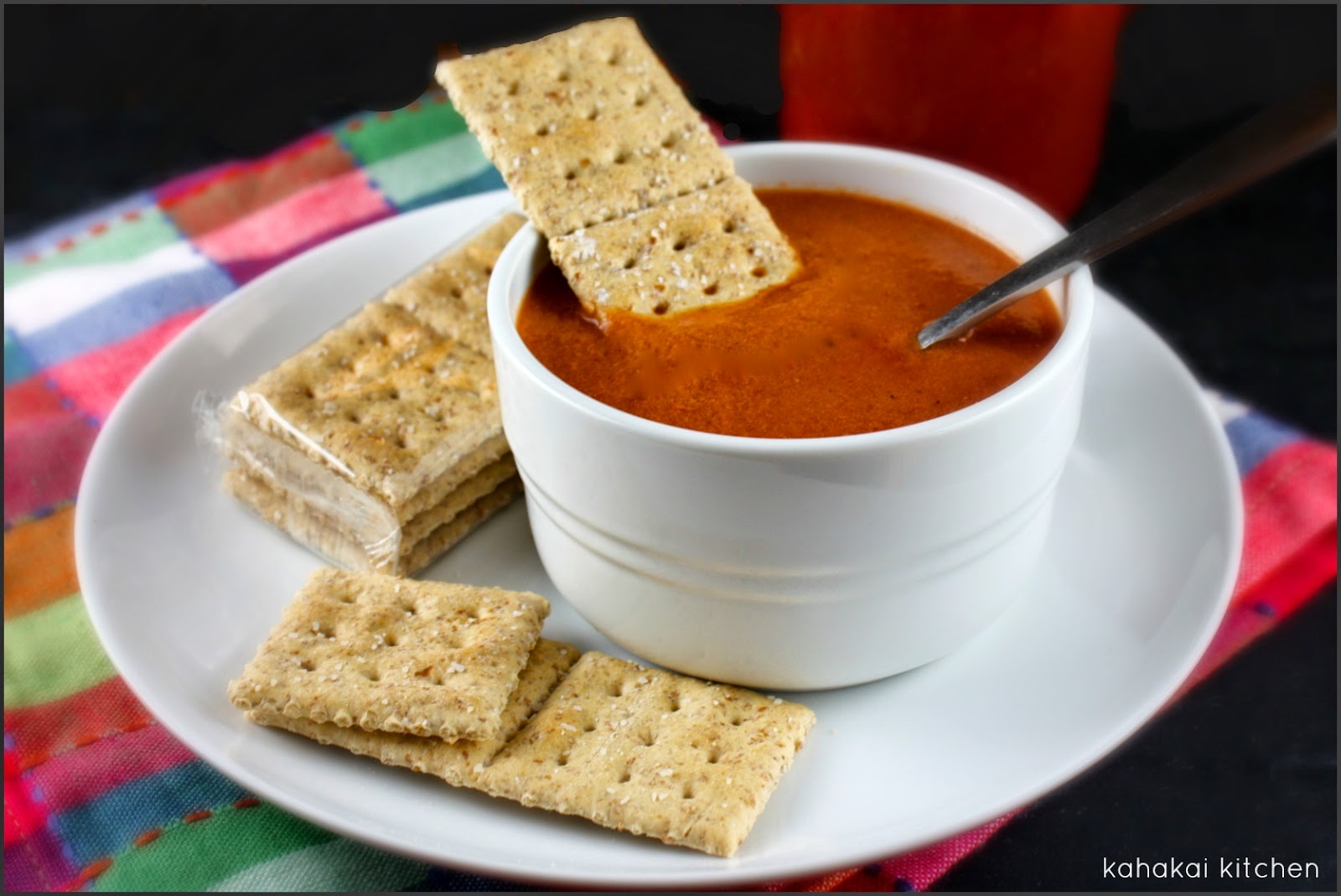 Kahakai Kitchen Creamy Tomato 'Ketchup Soup' & Crackers for Food 'N