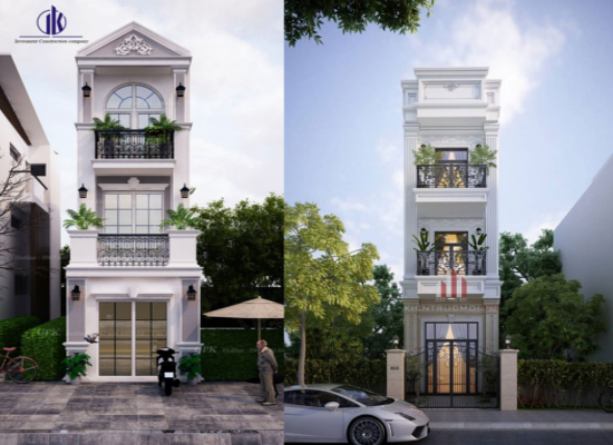 desain tampak depan rumah klasik 3 lantai