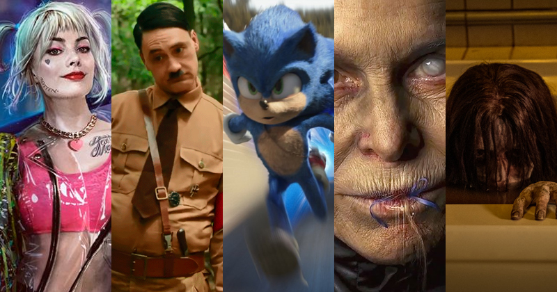 Aves de Rapina, Jojo Rabbit, Sonic: O Filme, Maria e João: O Conto das Bruxas & O Grito Aves de Rapina, Jojo Rabbit, Sonic: O Filme, Maria e João: O Conto das Bruxas & O Grito