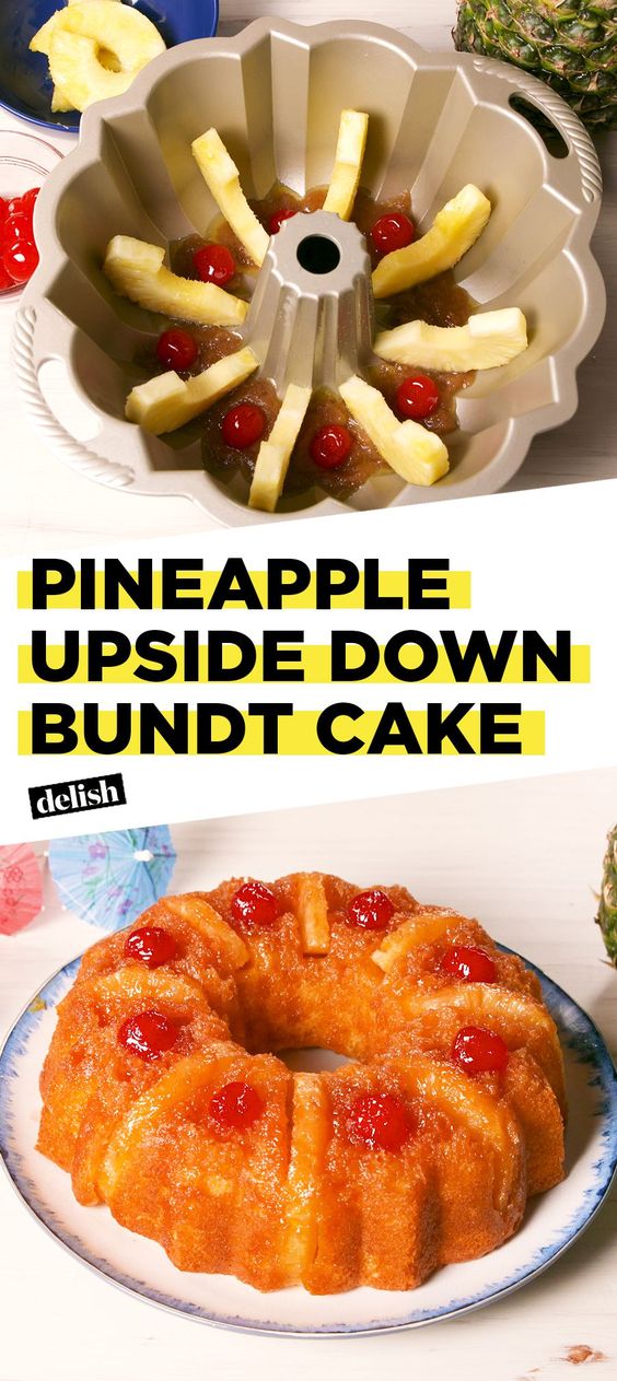 Pineapple Upside Down Bundt Cake Cake