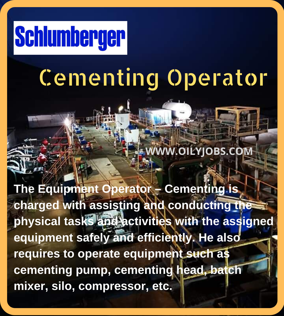 We are looking to hire Cementing Equipment Operators for our operations