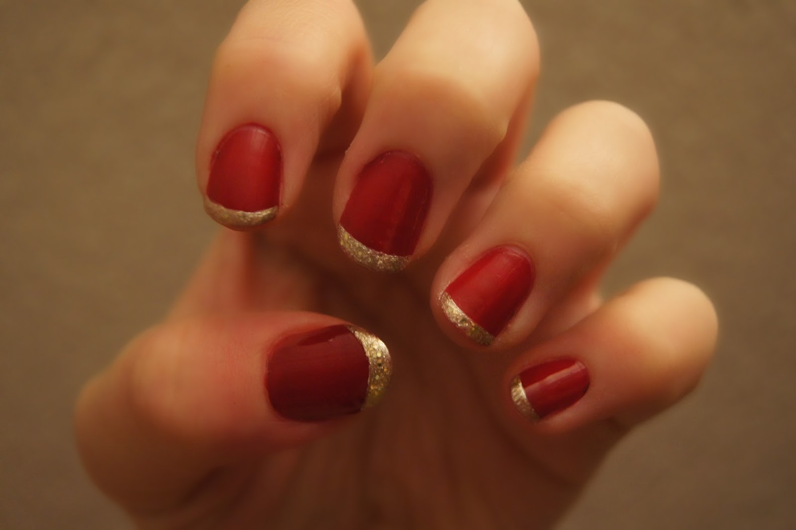 5. "Red and Gold French Manicure for the Holidays" - wide 9