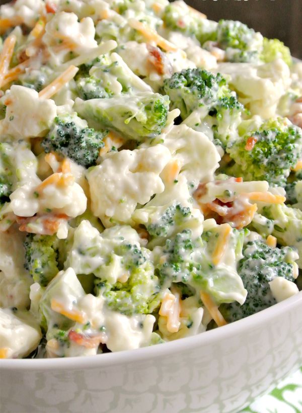 Deliciously Sweet Broccoli Cauliflower Salad - Food Recipes