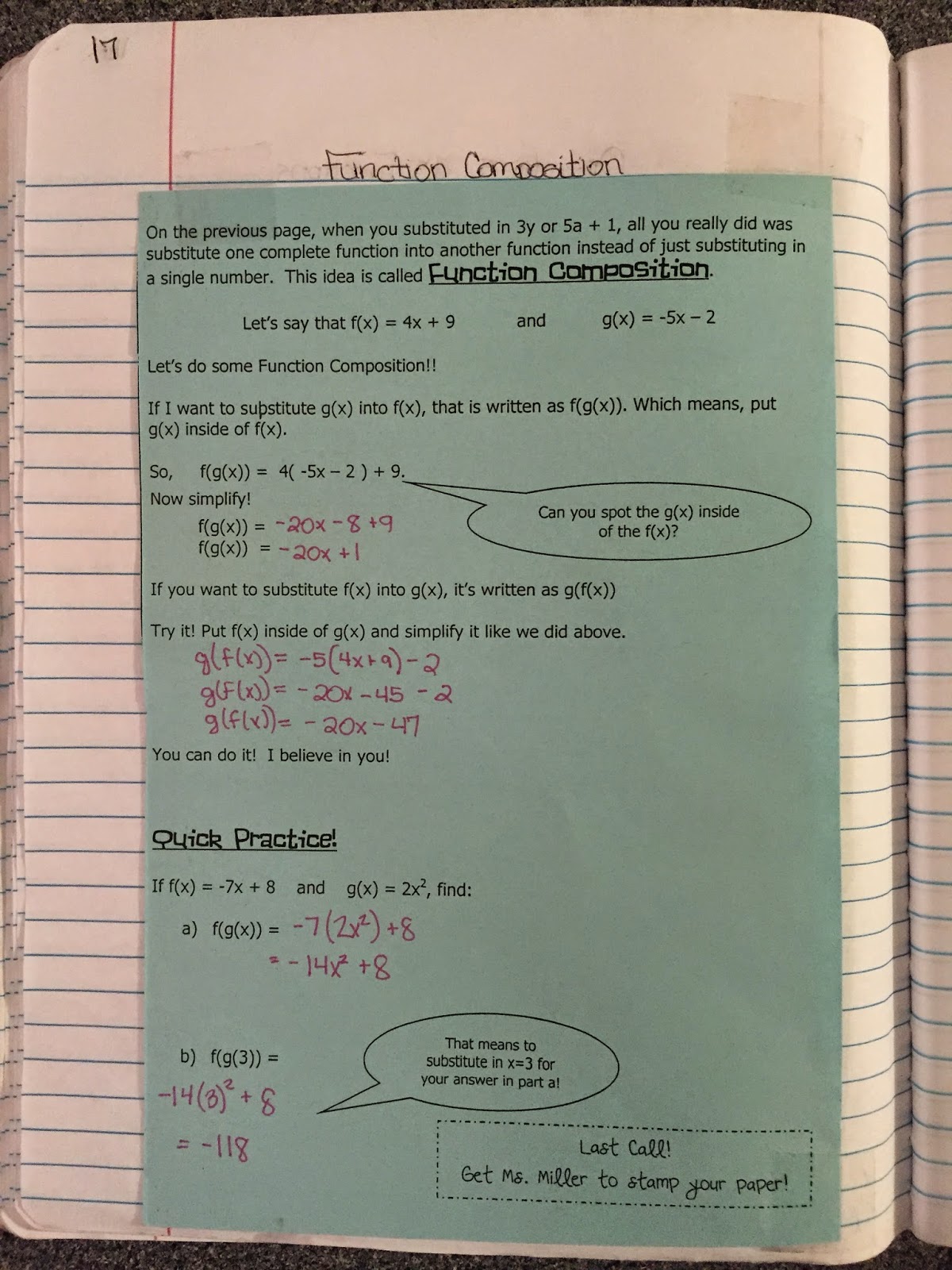 misscalcul8: Algebra 2 Unit 1: Characteristics of Functions Interactive ...