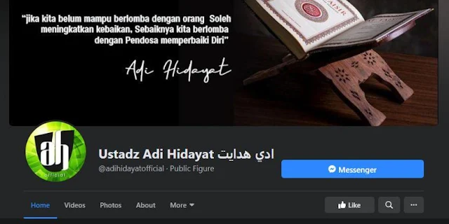 Alamat Website & Sosial Media Resmi (Official) Ustadz Adi Hidayat