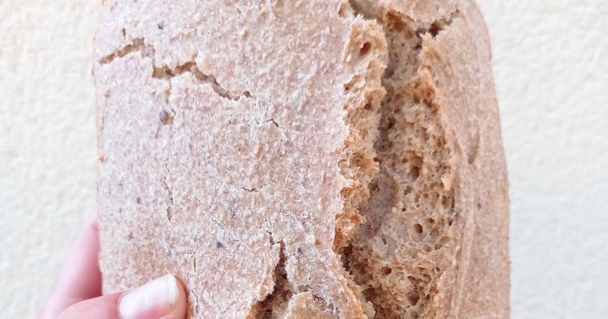 Pan integral en panificadora Sin lácteos, sin huevo, sin soja y sin ffss