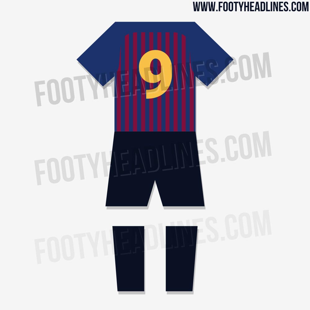 Nike FC Barcelona 18-19 Home Kit Leaked + Away & Third Kit Details