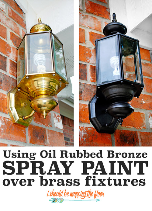 Painting Over Brass with Rustoleum OilRubbed Bronze Paint {a tutorial