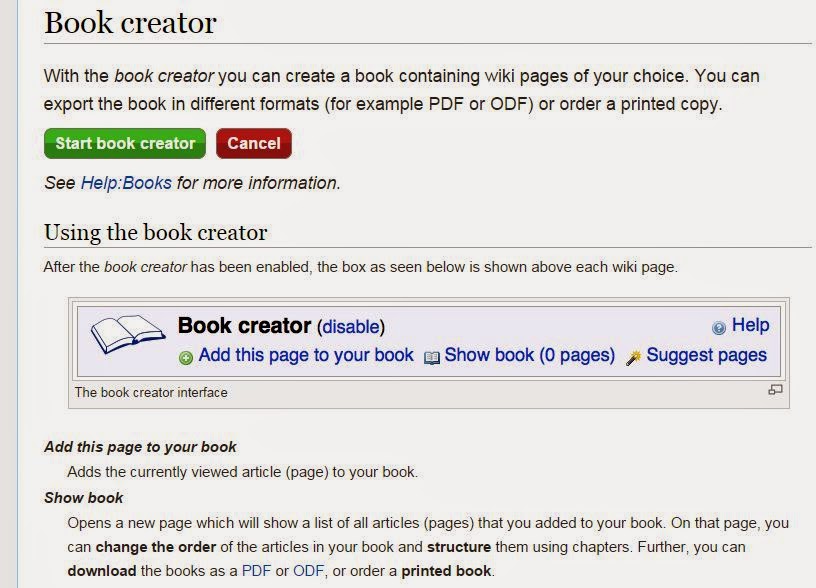 Press Wikipedia book creator button Press Wikipedia book creator button