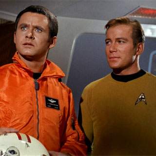 Roger Perry with William Shatner in "Star Trek" episode, "Tomorrow is Yesterday"