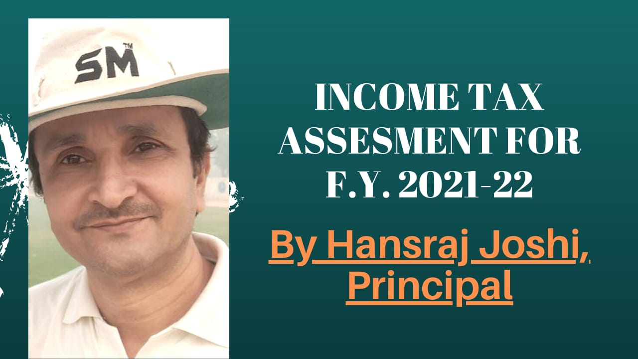 TAX ASSESMENT Excel FOR F.Y. 202122 Tax Calculation
