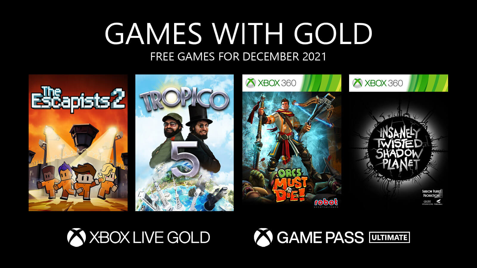 Games with Gold de dezembro traz The Escapists 2, Tropico 5 e mais