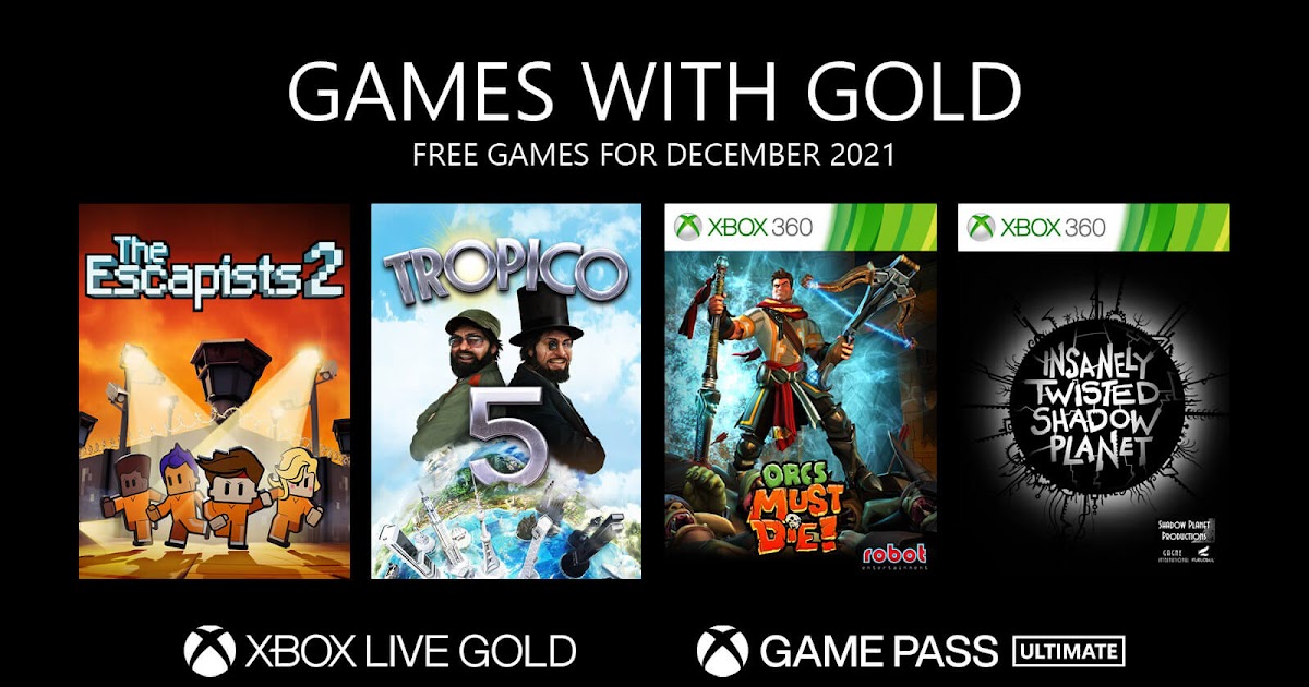 Xbox Live Gold Free Games For December 2021