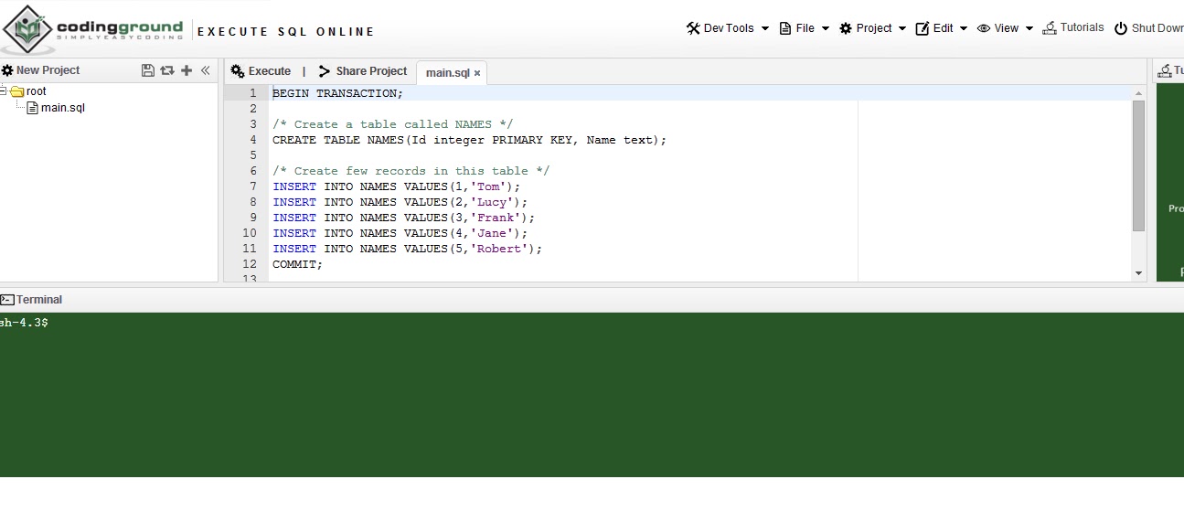 Learn about sql