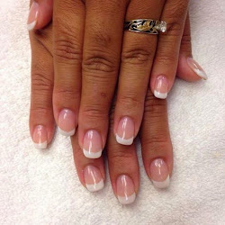 nails french acrylic gel nail clear shellac