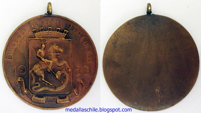 Medalla Círculo Filatelico de Curicó