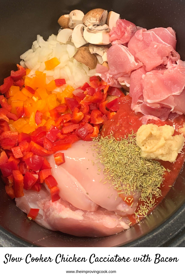 Slow Cooker Chicken Cacciatore with Bacon