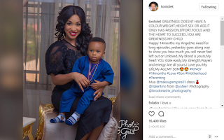 "Yesterday goes a long way to show you how much you'll never feel left out or Unloved"- Tonto Dikeh tells her 14-month old son