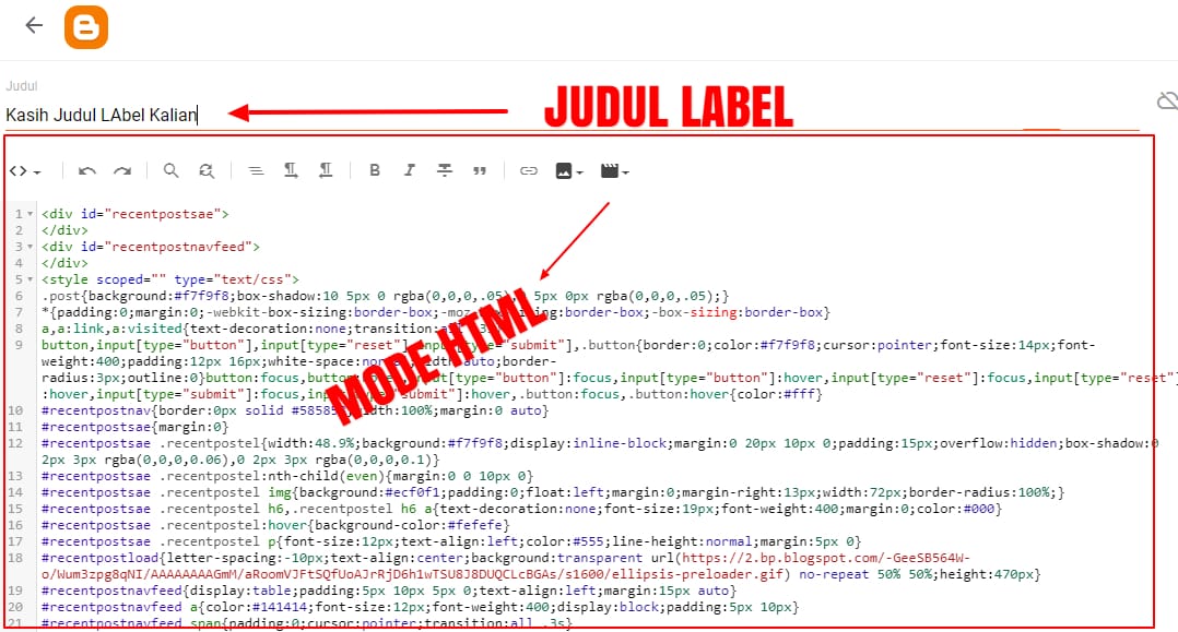 Cara Terbaru Membuat Recent Post By Label Ala Arlina Code Cara Terbaru Membuat Recent Post By Label Ala Arlina Code