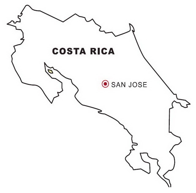 Costa Rica Map Coloring COLOR AREA