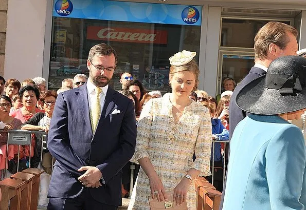 Grand Duke Henri and Grand Duchess Maria Teresa, Prince Guillaume and Princess Stéphanie, Prince Félix and Princess Claire at Pontifical Mass