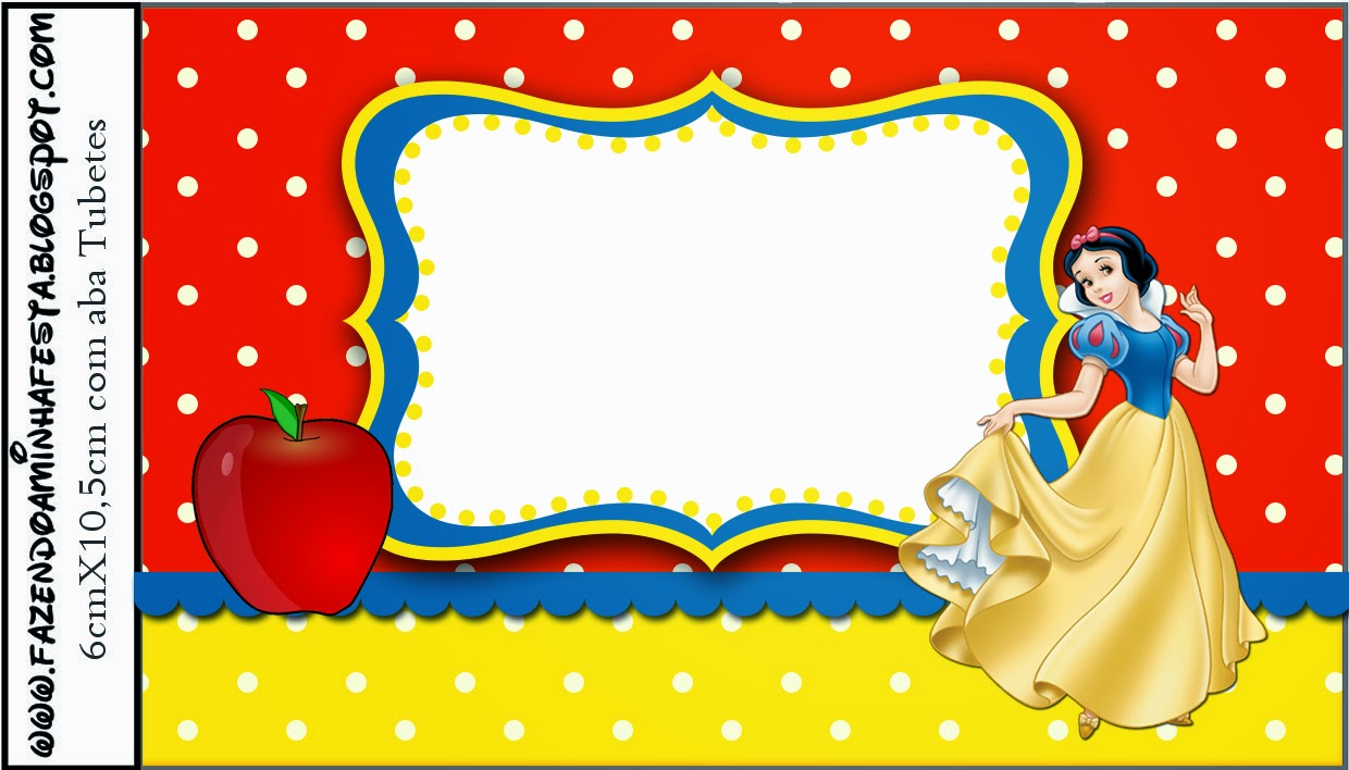 Blancanieves: Etiquetas para Candy Bar para Imprimir Gratis. Etiquetas de Blancanieves para imprimir gratis.