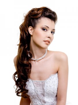 Beautiful Brunette Long Wedding Updo Hairstyle - Wedding Updos Hairstyles