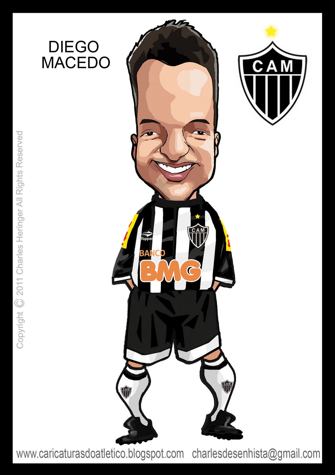 Caricaturas do Atlético Diego Macedo