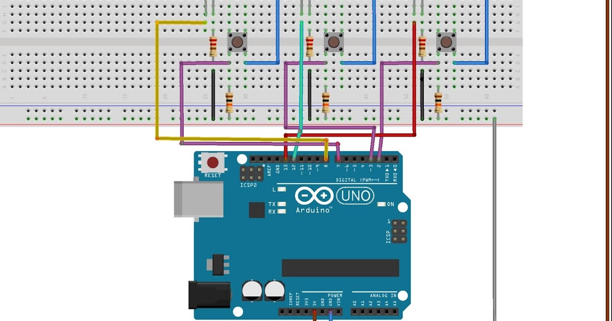 Practical Programming: 3 Push Button(Toggle) Control using Arduino