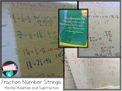 Using number strings to get the fifth graders to add unlike denominators in their head.
